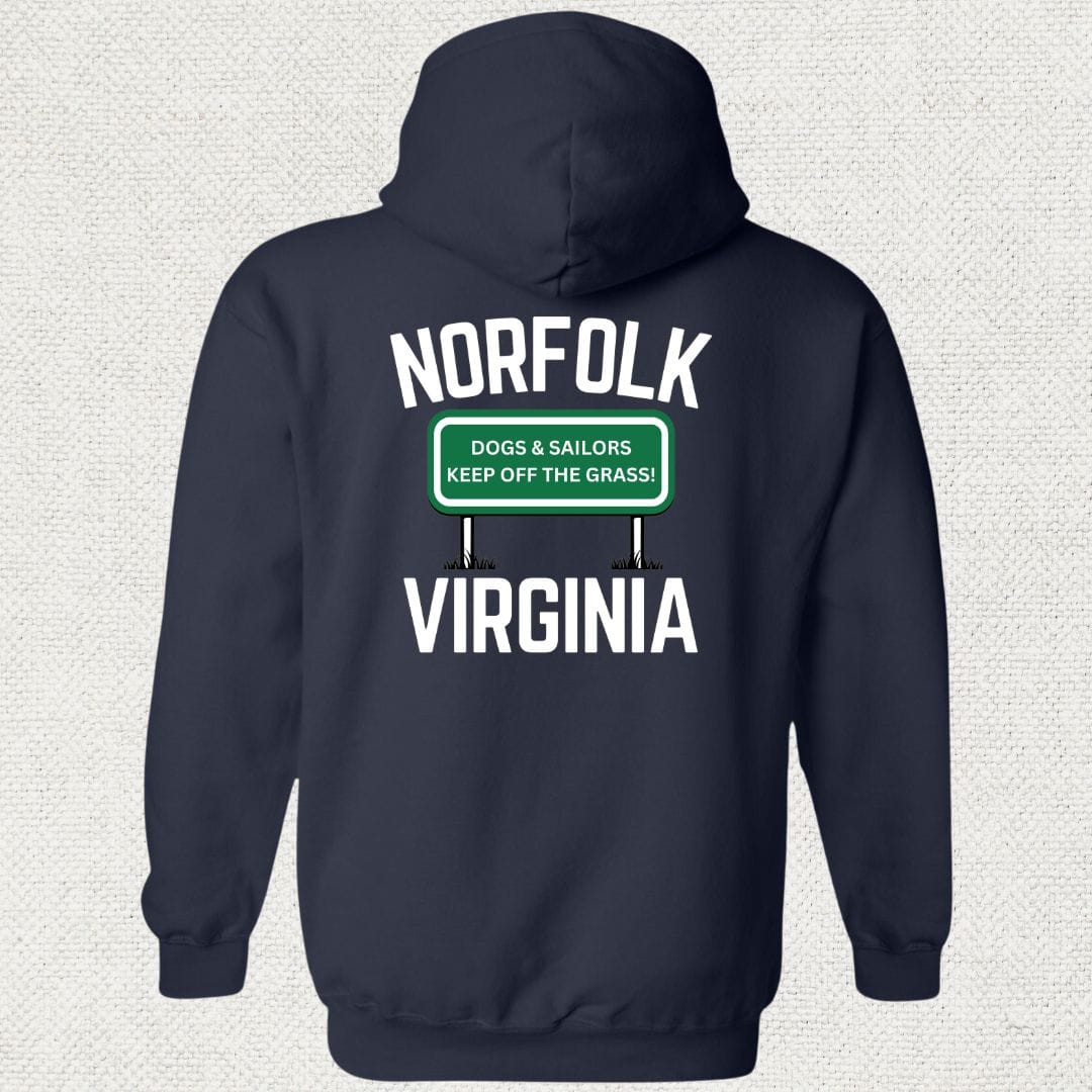 NavyHumor Hoodie Navy / S Norfolk, Virginia Hoodie
