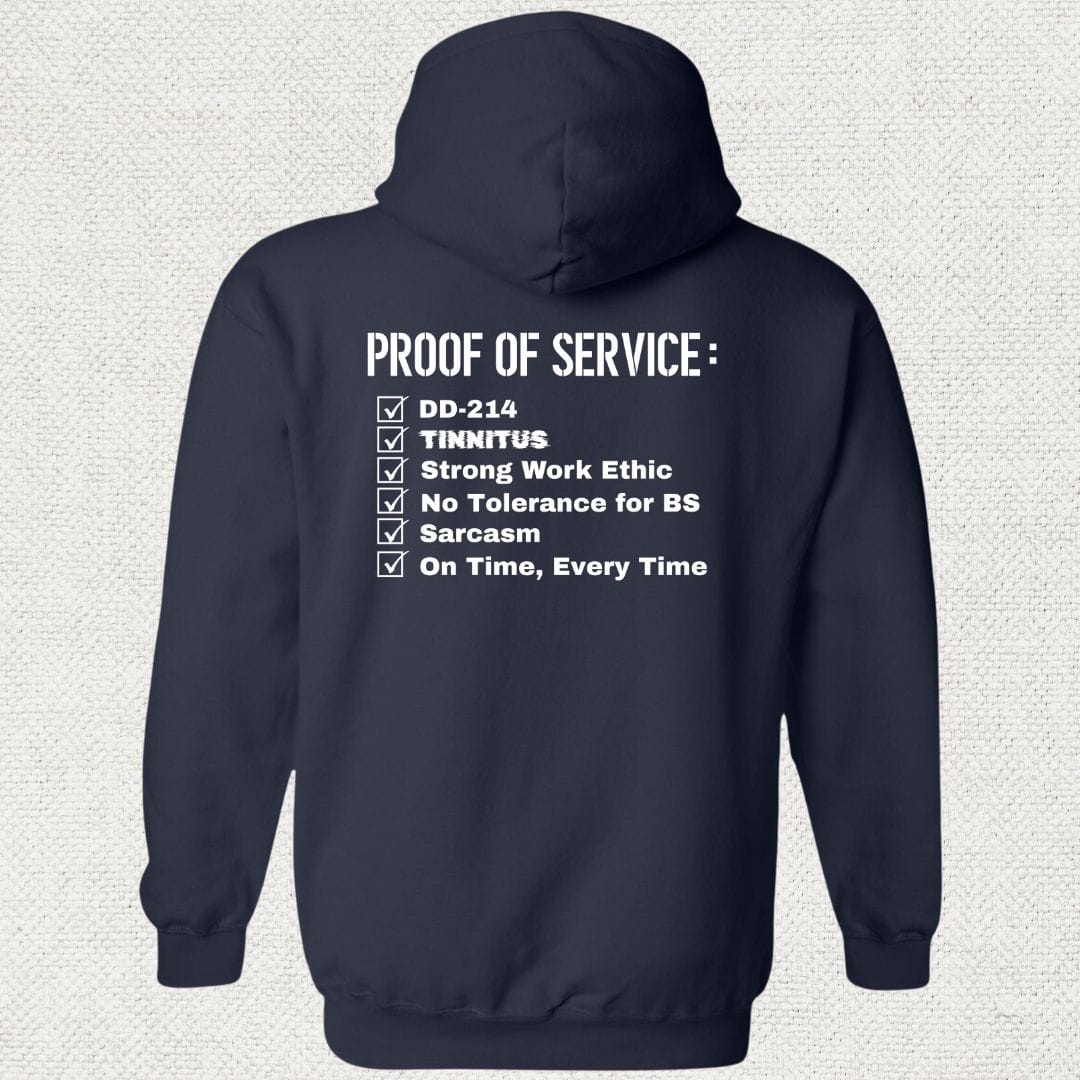 NavyHumor Hoodie Navy / S Proof of Service Checklist Hoodie