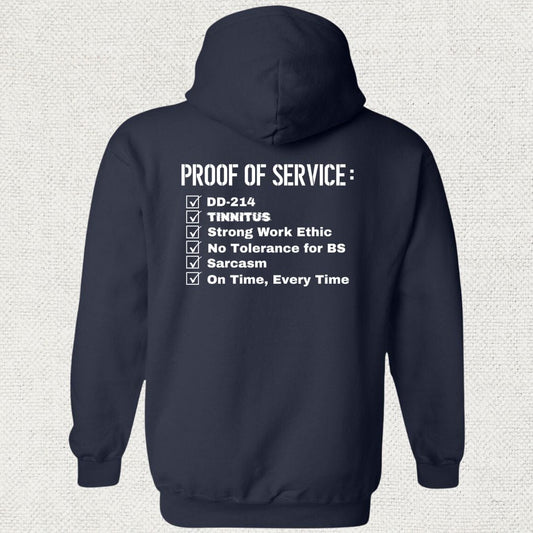 NavyHumor Hoodie Navy / S Proof of Service Checklist Hoodie