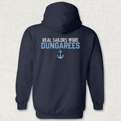 NavyHumor Hoodie Navy / S Real Sailors Wore Dungarees Hoodie