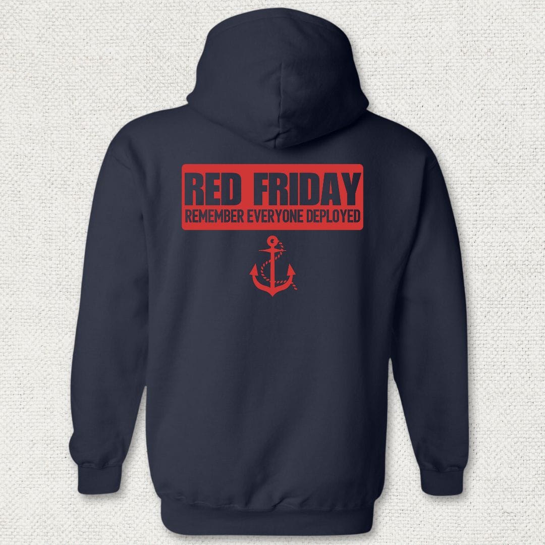 NavyHumor Hoodie Navy / S Red Friday Banner Hoodie
