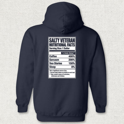 Salty Veteran Nutritional Facts Hoodie