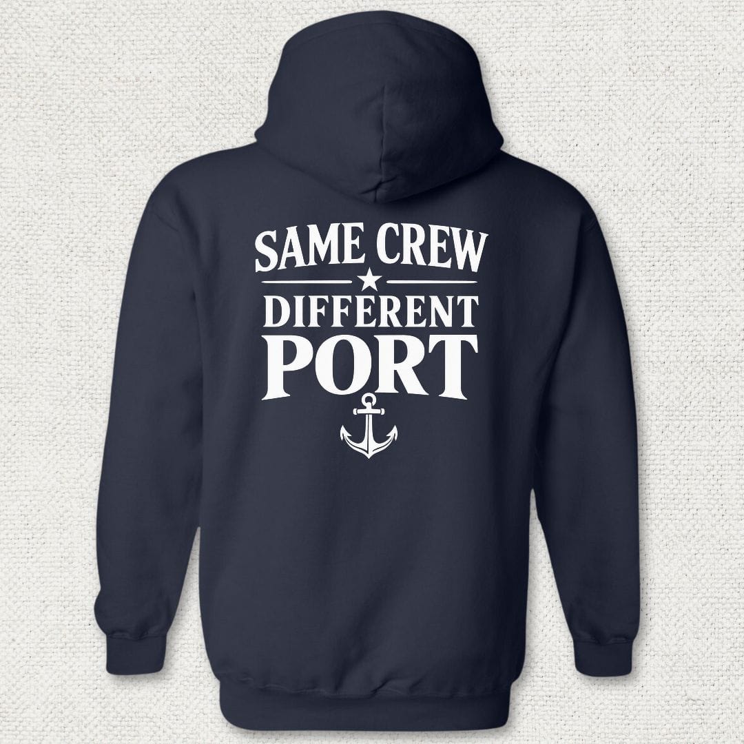 NavyHumor Hoodie Navy / S Same Crew, Different Port Hoodie