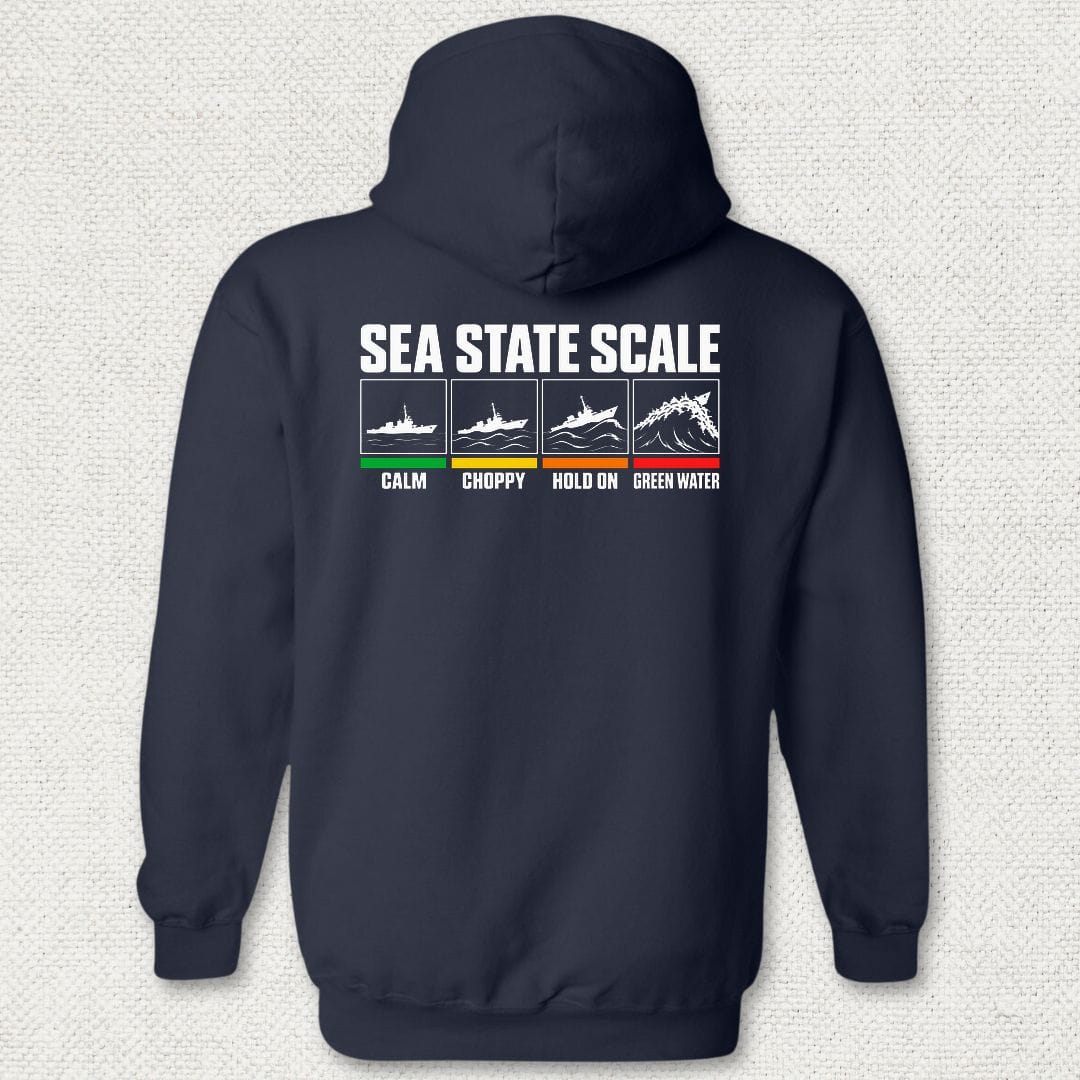 NavyHumor Hoodie Navy / S Sea State Scale Hoodie