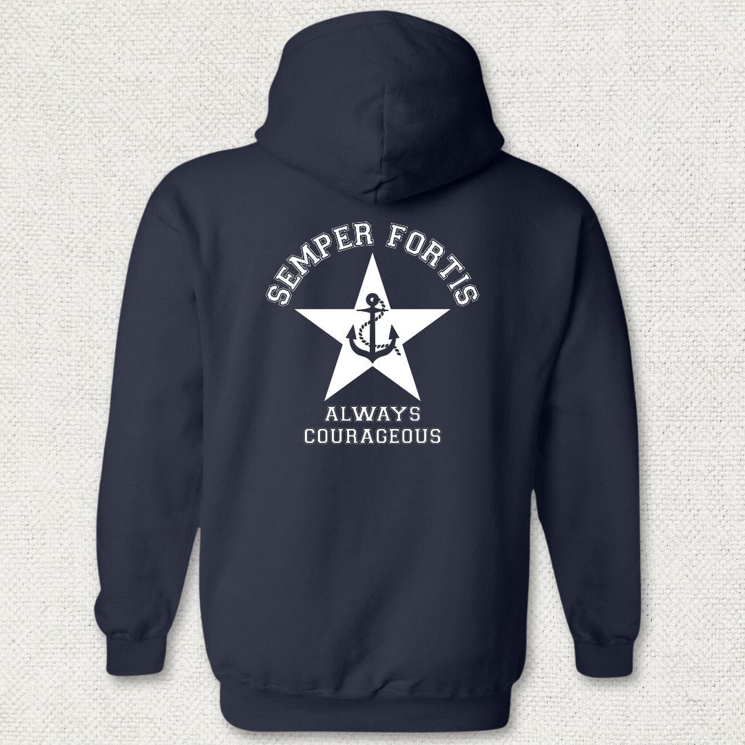 NavyHumor Hoodie Navy / S Semper Fortis (Star & Anchor) Hoodie