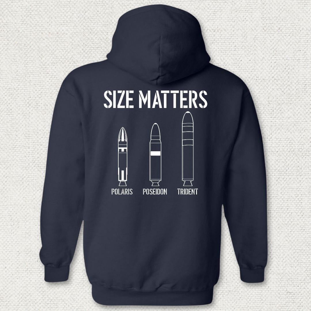 NavyHumor Hoodie Navy / S Size Matters - Submarine Hoodie