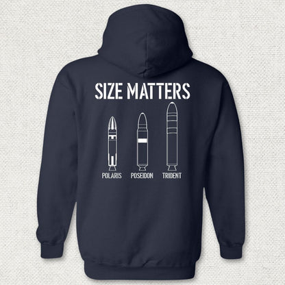 NavyHumor Hoodie Navy / S Size Matters - Submarine Hoodie