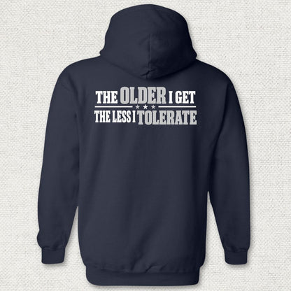 NavyHumor Hoodie Navy / S The Less I Tolerate Hoodie