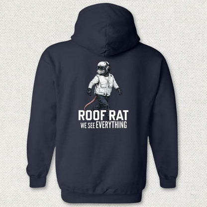 NavyHumor Hoodie Navy / S White Roof Rat Hoodie
