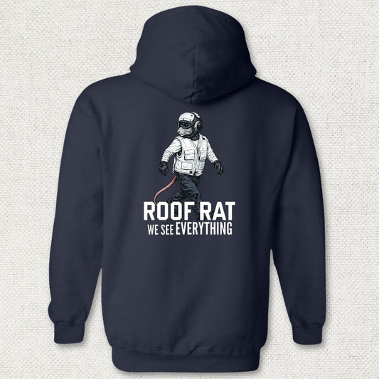 NavyHumor Hoodie Navy / S White Roof Rat Hoodie