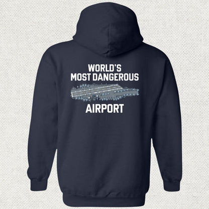 NavyHumor Hoodie Navy / S World's Most Dangerous Airport Hoodie