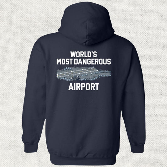 NavyHumor Hoodie Navy / S World's Most Dangerous Airport Hoodie