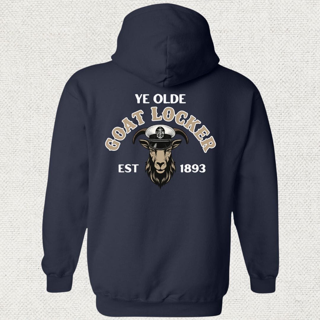 NavyHumor Hoodie Navy / S Ye Olde Goat Locker Hoodie