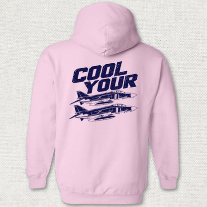 NavyHumor Hoodie Pink / S Cool Your Jets Hoodie