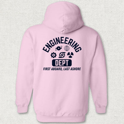 NavyHumor Hoodie Pink / S Engineering - First Aboard Hoodie
