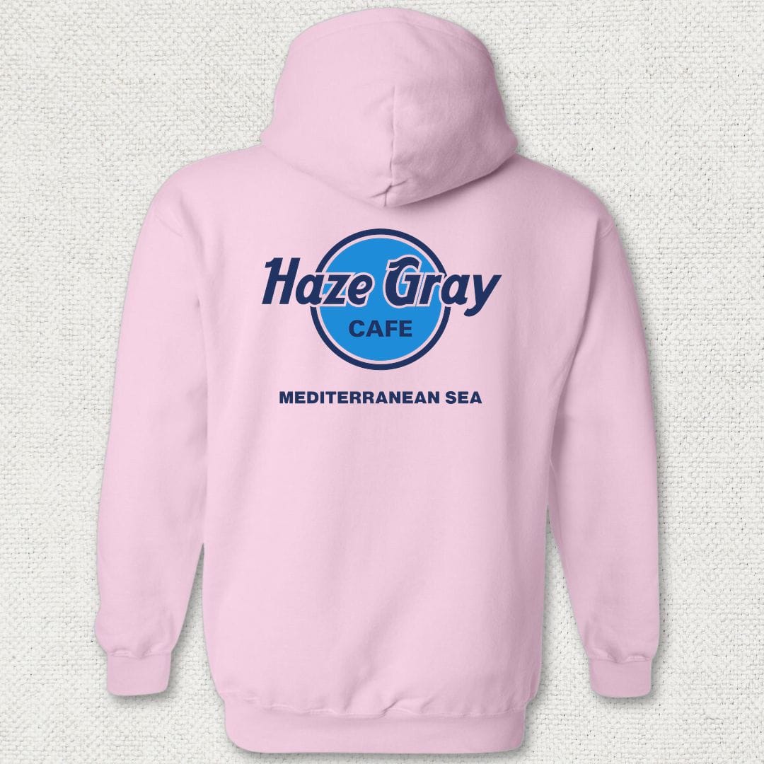 NavyHumor Hoodie Pink / S Haze Gray Cafe - Mediterranean Sea Hoodie