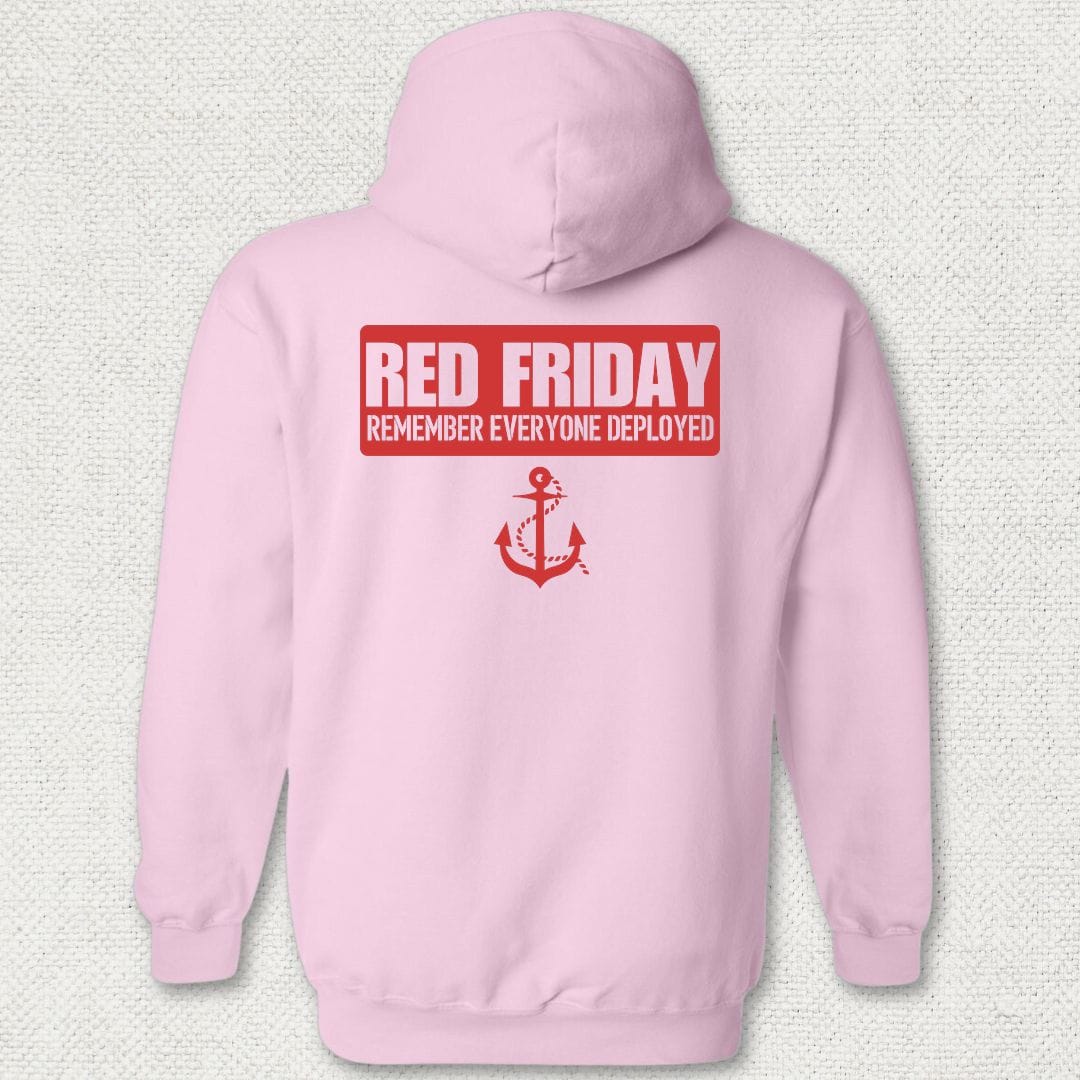 NavyHumor Hoodie Pink / S Red Friday Banner Hoodie