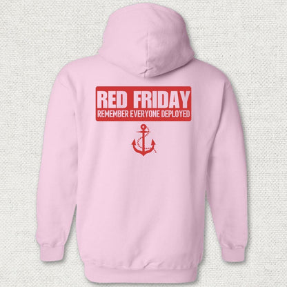 NavyHumor Hoodie Pink / S Red Friday Banner Hoodie