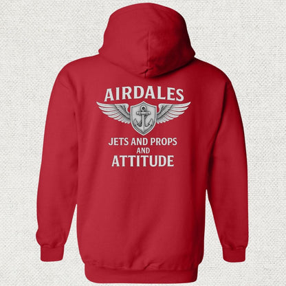 NavyHumor Hoodie Red / S Airdales Attitude Hoodie