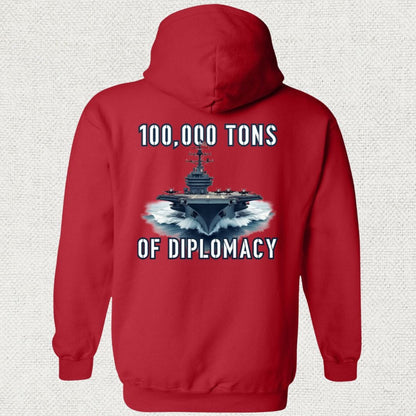 NavyHumor Hoodie Red / S Carrier Diplomacy Hoodie