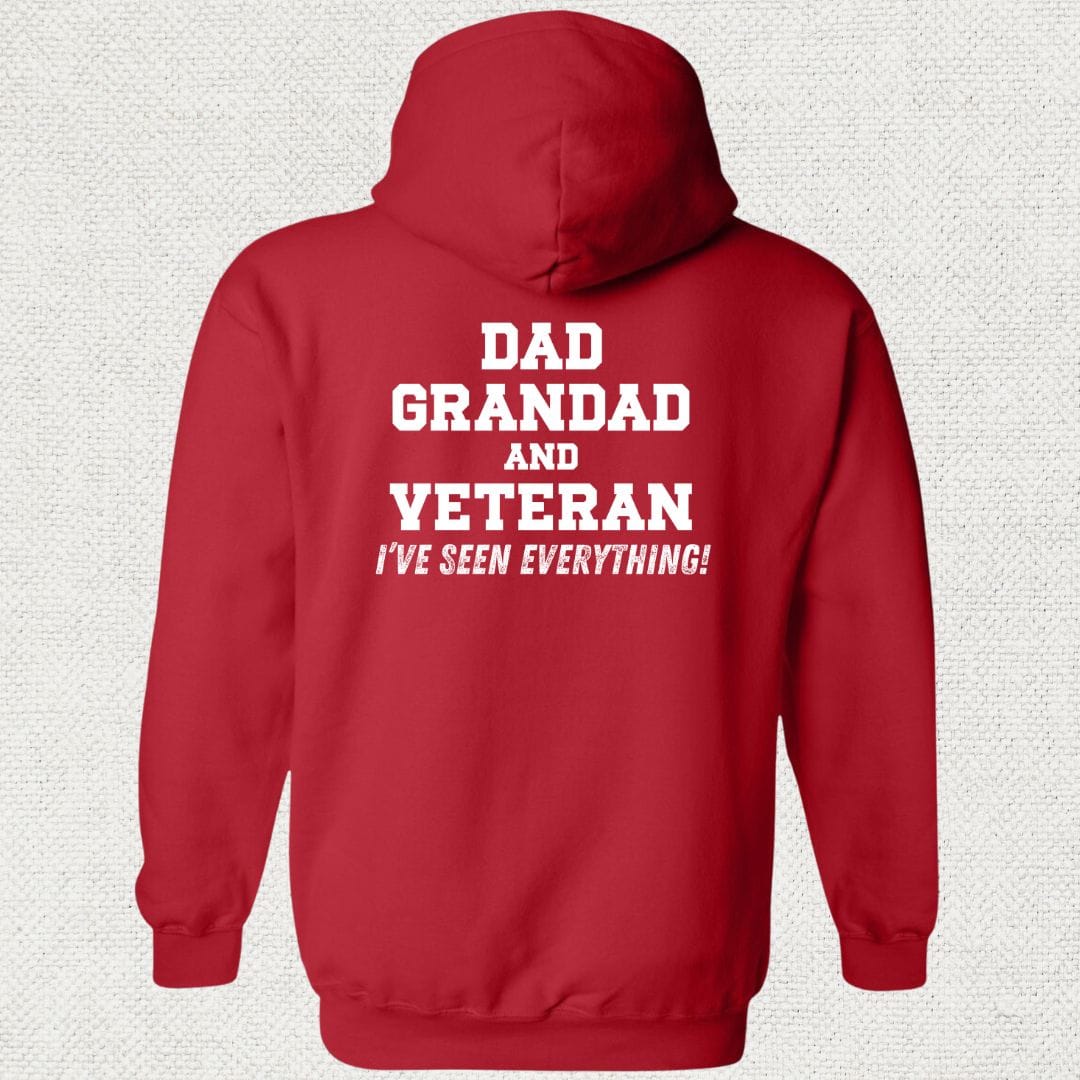 NavyHumor Hoodie Red / S Dad, Grandad and Veteran Hoodie