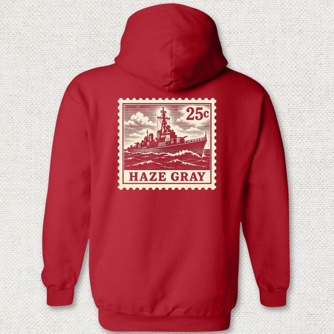 NavyHumor Hoodie Red / S Haze Gray Stamp Hoodie
