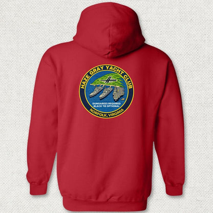 NavyHumor Hoodie Red / S Haze Gray Yacht Club - Norfolk Hoodie