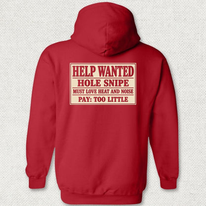 NavyHumor Hoodie Red / S Hole Snipe Help Wanted Hoodie