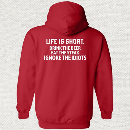 NavyHumor Hoodie Red / S Life Is Short Hoodie