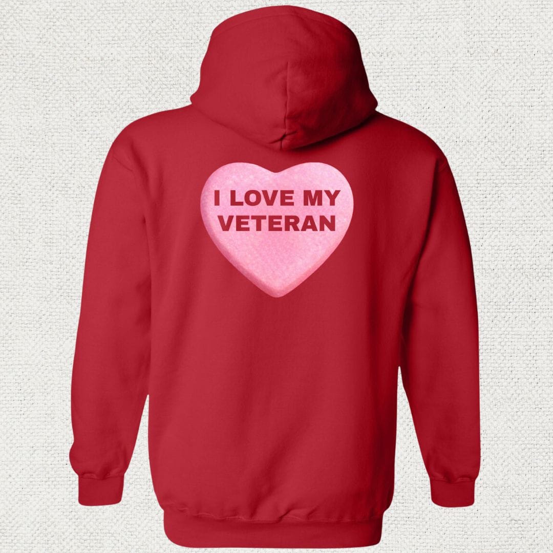 NavyHumor Hoodie Red / S Love My Veteran Hoodie
