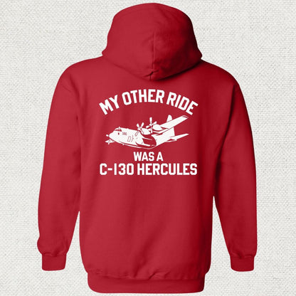 NavyHumor Hoodie Red / S My Other Ride Was A C-130 Hercules Hoodie