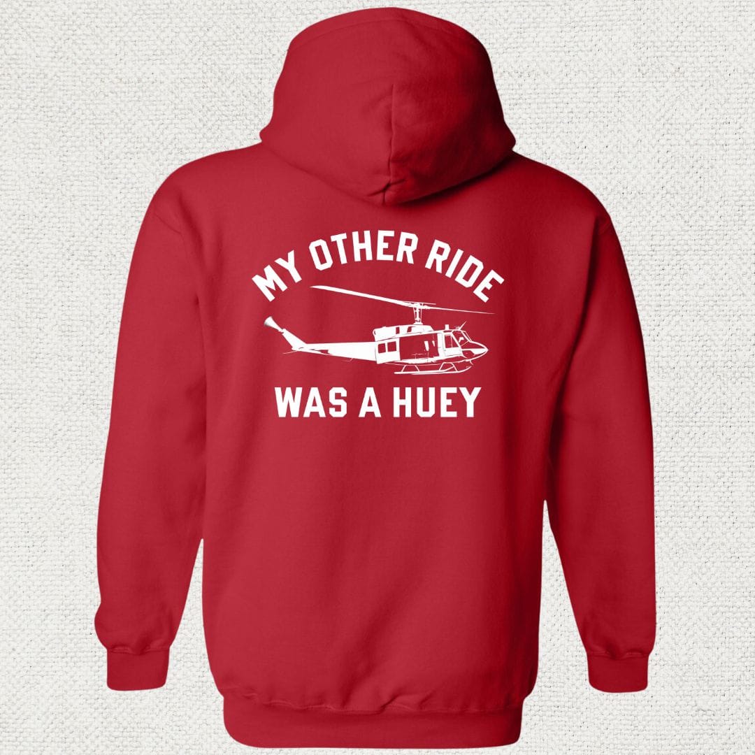 NavyHumor Hoodie Red / S My Other Ride Was A Huey Hoodie