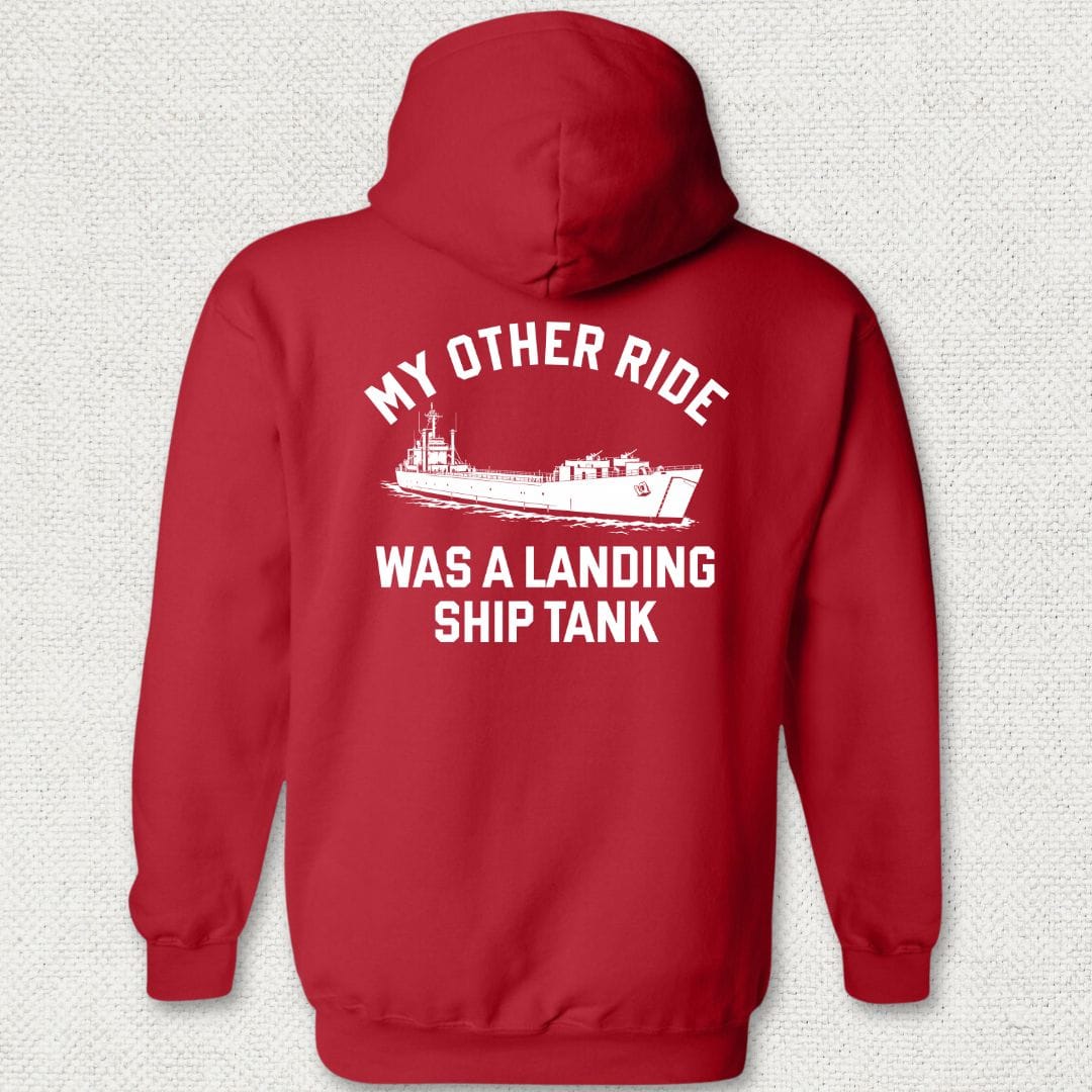 NavyHumor Hoodie Red / S My Other Ride Was A Landing Ship Tank Hoodie