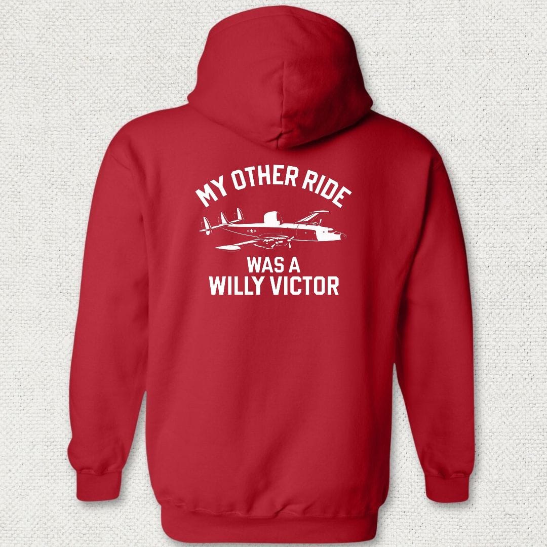 NavyHumor Hoodie Red / S My Other Ride Was A Willy Victor Hoodie