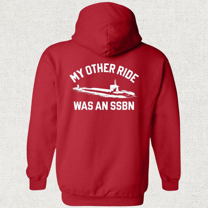 NavyHumor Hoodie Red / S My Other Ride Was An SSBN Hoodie