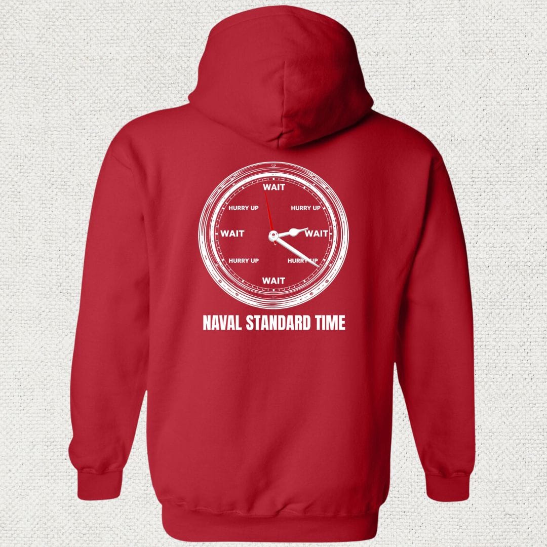 NavyHumor Hoodie Red / S Naval Standard Time Hoodie