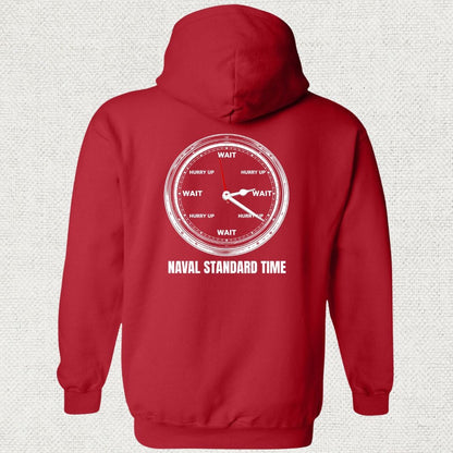NavyHumor Hoodie Red / S Naval Standard Time Hoodie
