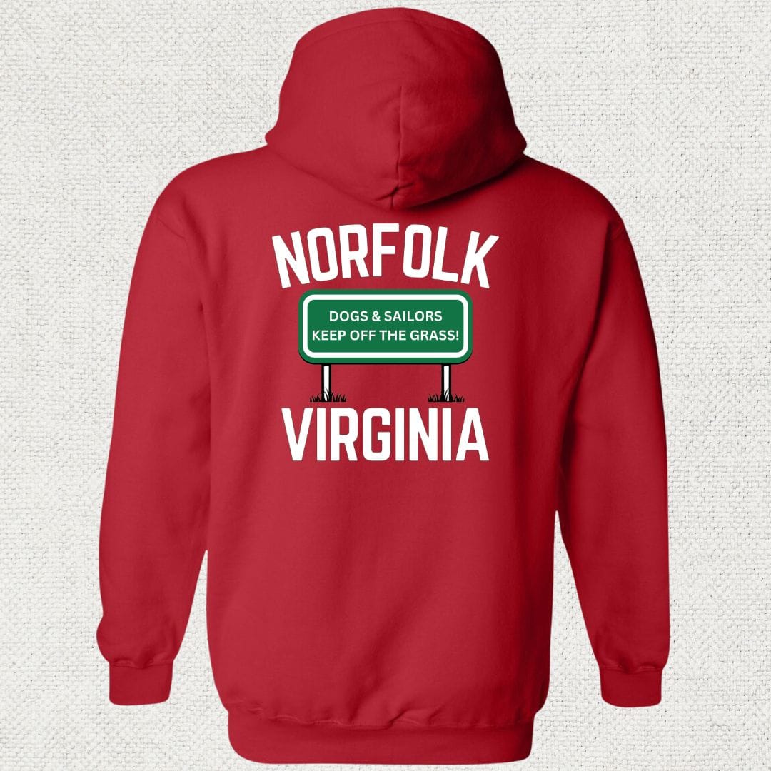 NavyHumor Hoodie Red / S Norfolk, Virginia Hoodie