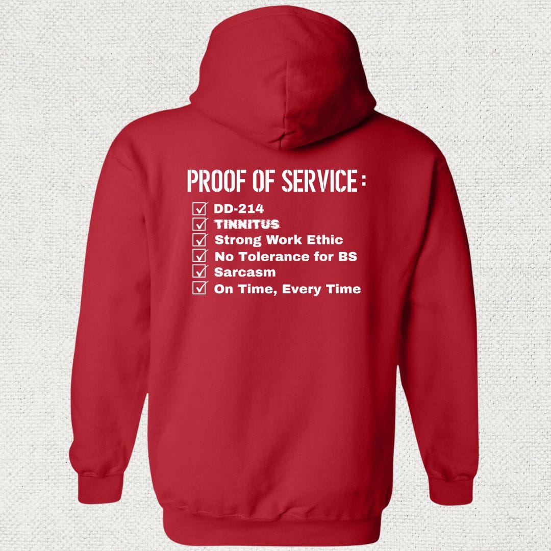 NavyHumor Hoodie Red / S Proof of Service Checklist Hoodie