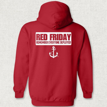 NavyHumor Hoodie Red / S Red Friday Banner Hoodie