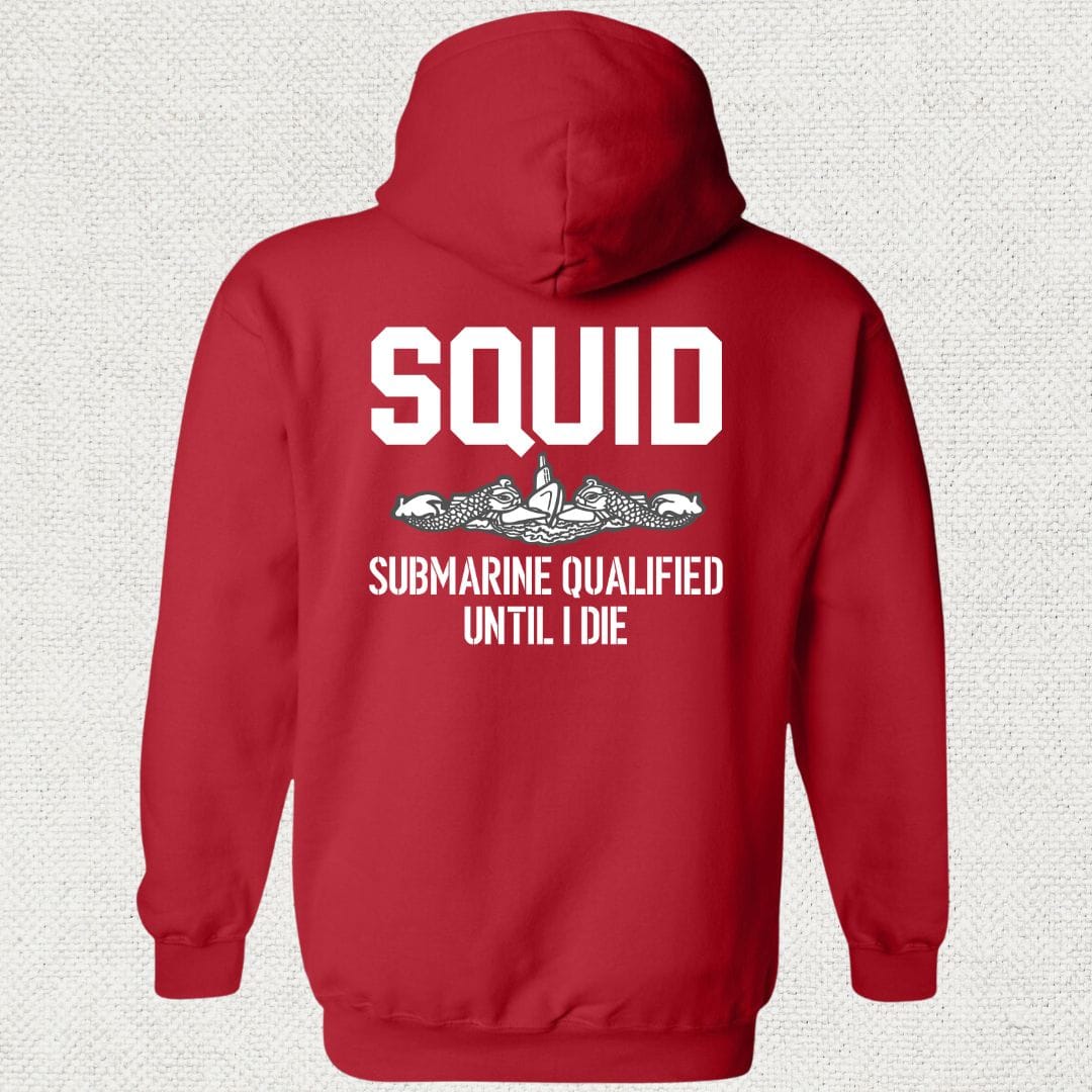 NavyHumor Hoodie Red / S SQUID - Submarine Qualified Hoodie