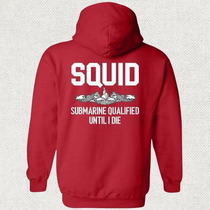NavyHumor Hoodie Red / S SQUID - Submarine Qualified Hoodie