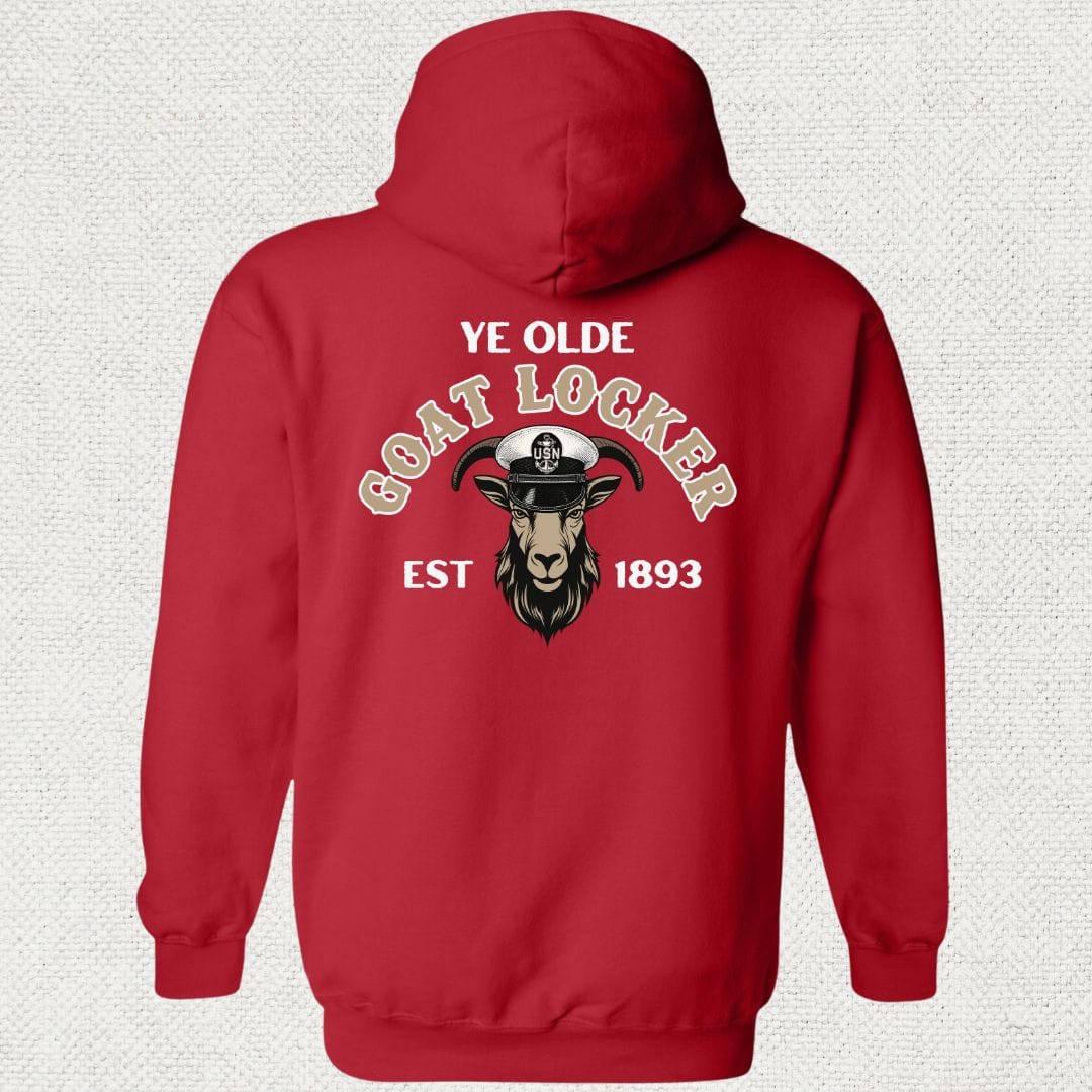 NavyHumor Hoodie Red / S Ye Olde Goat Locker Hoodie