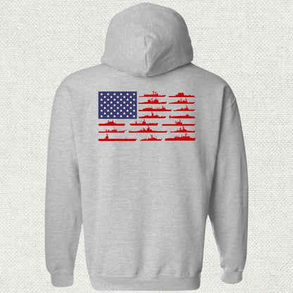 NavyHumor Hoodie Sport Grey / S American Fleet Hoodie
