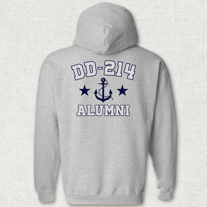 NavyHumor Hoodie Sport Grey / S DD-214 Alumni Hoodie