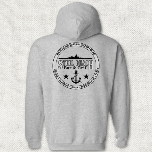 NavyHumor Hoodie Sport Grey / S Steel Beach Bar & Grill - Surface Hoodie