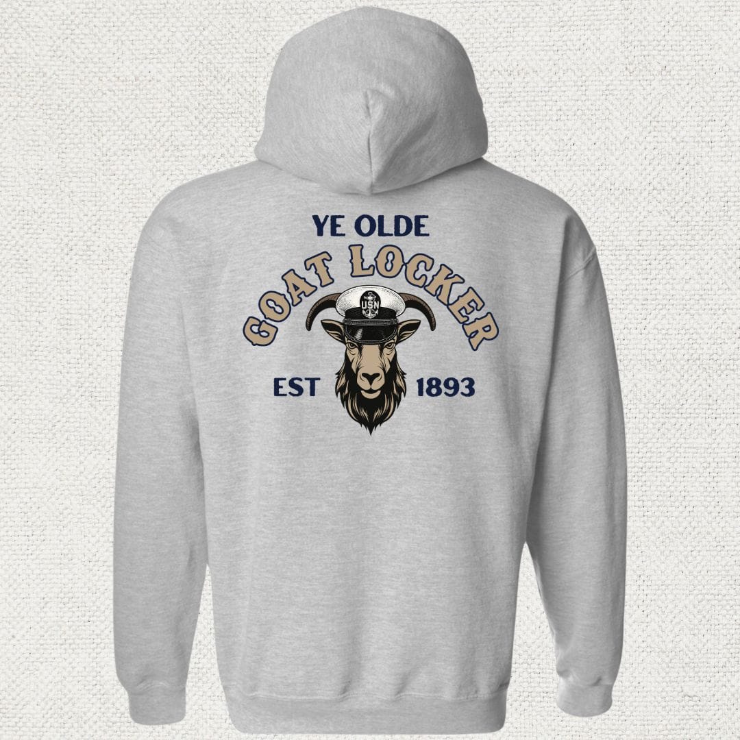 NavyHumor Hoodie Sport Grey / S Ye Olde Goat Locker Hoodie