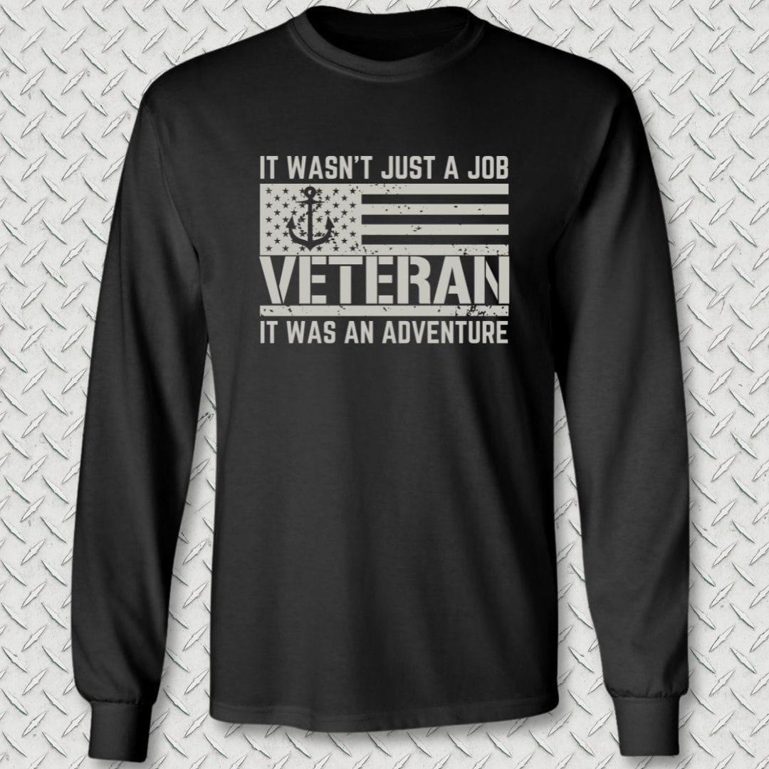 NavyHumor Long-sleeve Black / S Adventure Veteran Long Sleeve Tee