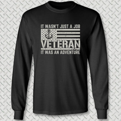 NavyHumor Long-sleeve Black / S Adventure Veteran Long Sleeve Tee
