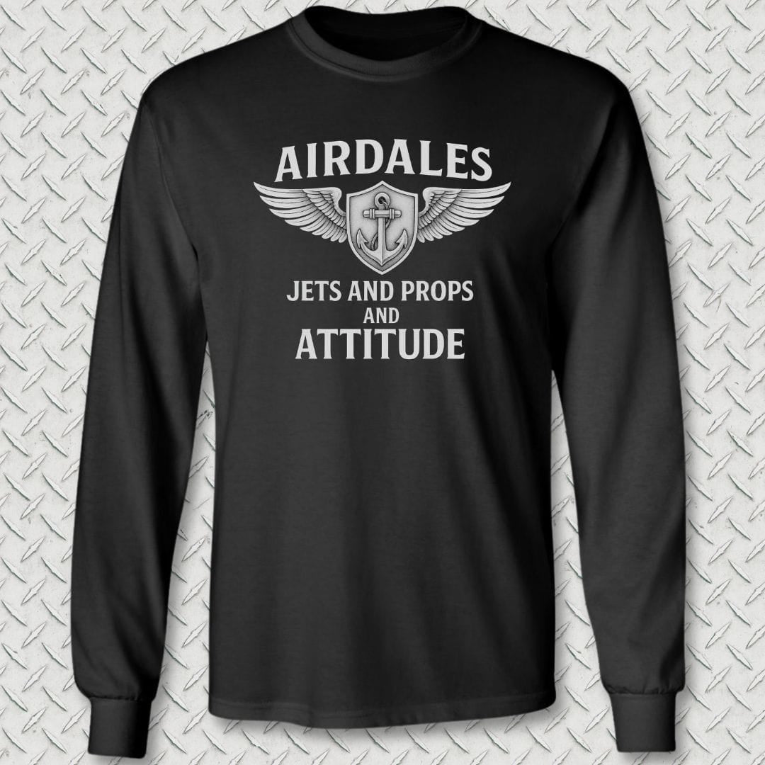 NavyHumor Long-sleeve Black / S Airdales Attitude Long Sleeve Tee